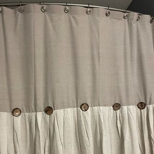 Farmhouse shower curtain (like new)